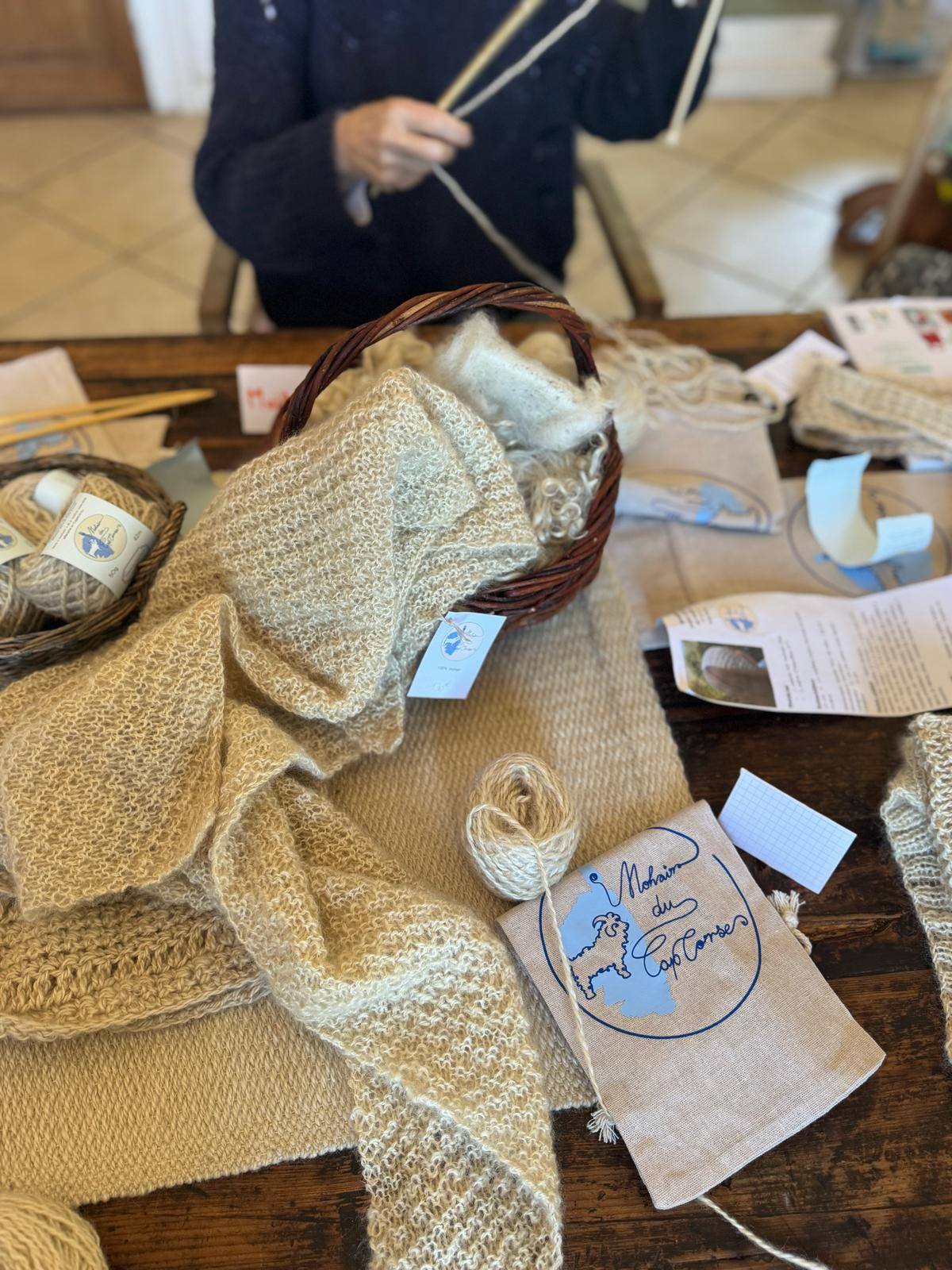 Accessoires mohair : bonnet, écharpe, snood